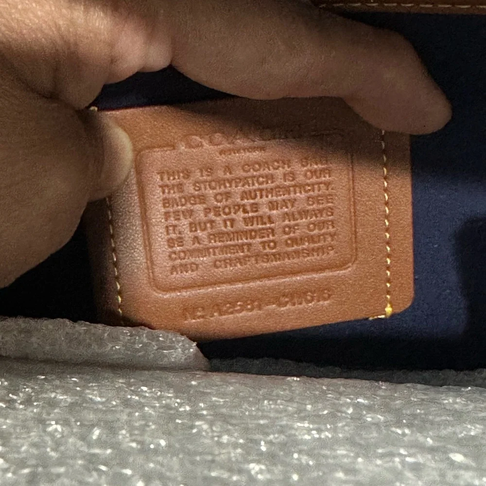 Coach Navy Soft Empire Carryall 40 - Picture 8 of 11